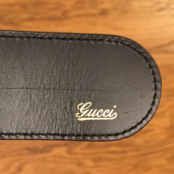 WOMENS GREEN/RED/BLACK VINTAGE LEATHER GUCCI BELT main image 4